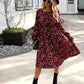 Ella – allover-print-langarmkleid