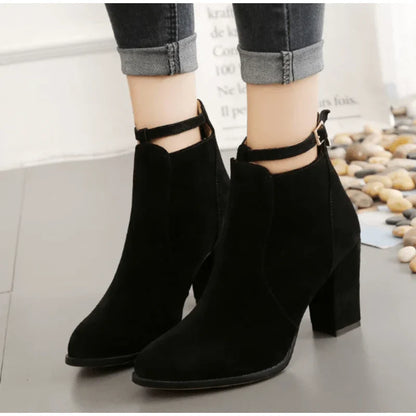 Stiefeletten mit hohem blockabsatz für damen