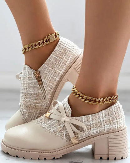 Schuhe mit Reißverschluss und Absatz für Frauen Mivona