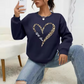 Dindy - stabpulli mit leopardenherz-print