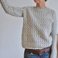 Louisa - schicker grauer pullover mit rundhalsausschnitt