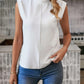 Isabella - weiße elegante ärmellose bluse