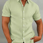Jackson – lässiges, einfarbiges kurzarm-button-down-hemd für herren