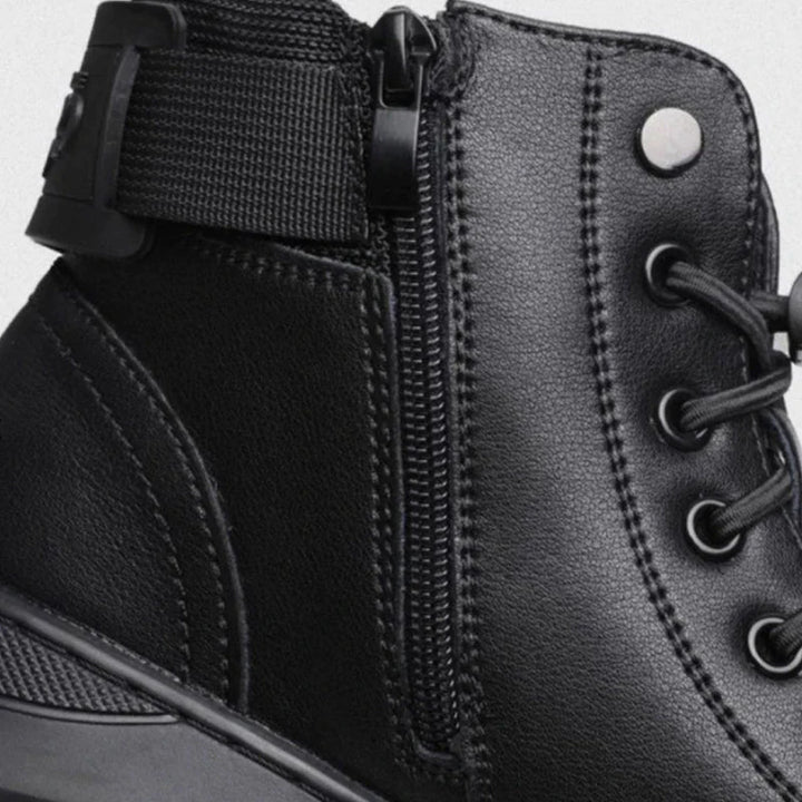 Elegante herrenstiefel aus leder in schwarz