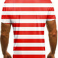 Isaac – kontrastgestreiftes t-shirt für männer