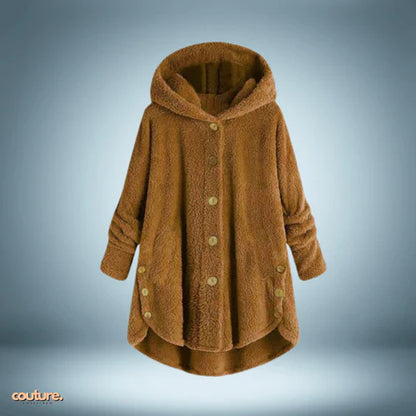 Teddyjacke - mit knöpfen und kapuze