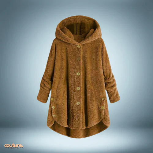 Teddyjacke - mit knöpfen und kapuze