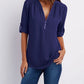 Adeline – chiffonbluse mit reibverschluss