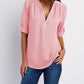 Adeline – chiffonbluse mit reibverschluss