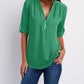Adeline – chiffonbluse mit reibverschluss