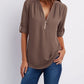 Adeline – chiffonbluse mit reibverschluss