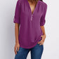 Adeline – chiffonbluse mit reibverschluss