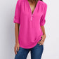Adeline – chiffonbluse mit reibverschluss