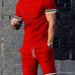 Thomas – atmungsaktives gestreiftes t-shirt und lässige shorts