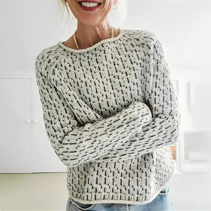 Meret – weiter damen pullover mit rundhals