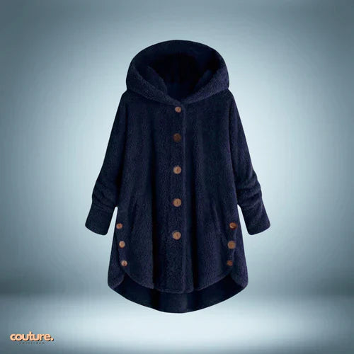 Teddyjacke - mit knöpfen und kapuze