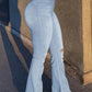 Saoirse – vintage-jeans mit hohem bund und flair
