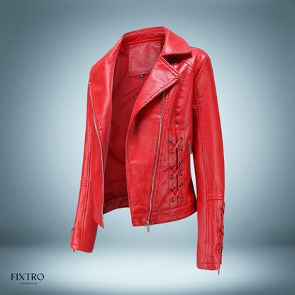 Exklusiv - lederjacke mit zöpfen