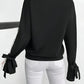 Agatha - elegantes farbblock-sweatshirt mit floralem spitzenaufnäher für damen