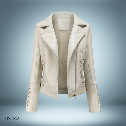 Exklusiv - lederjacke mit zöpfen