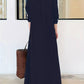 Zoe - olivgrünes hemdblusenkleid maxi