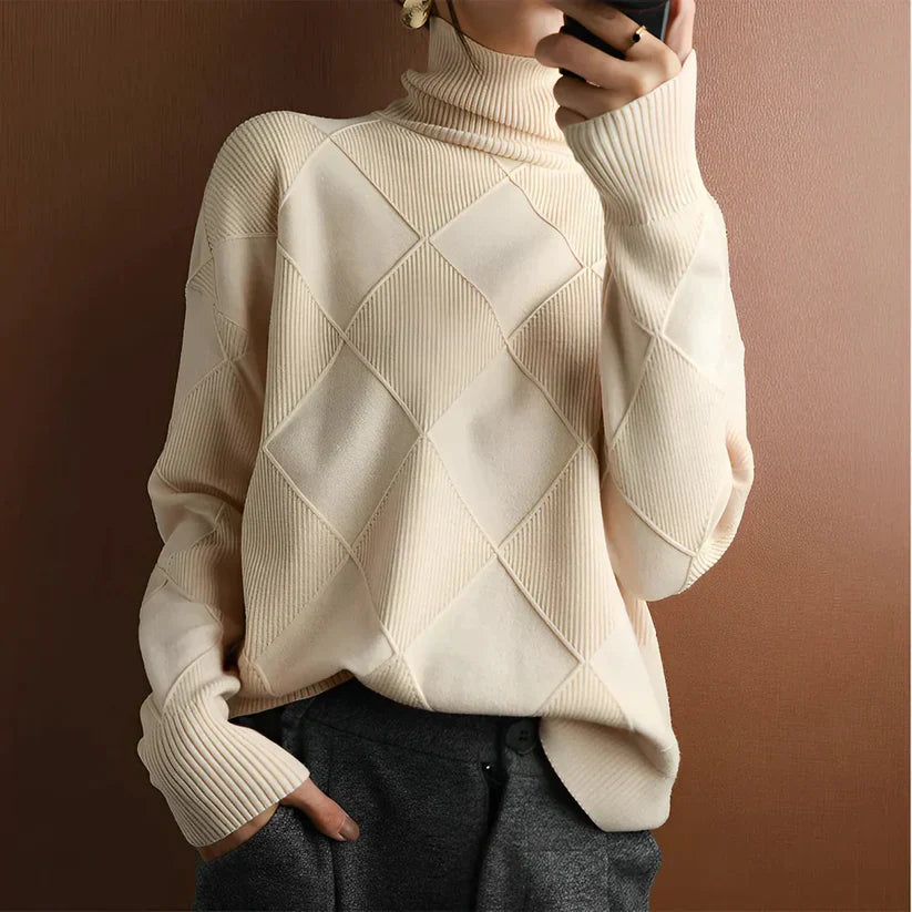 Valentina - pullover mit hohem kragen