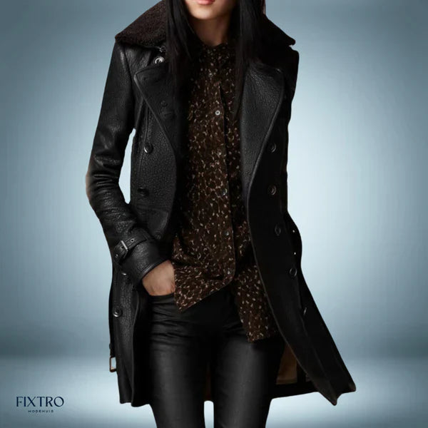 Modern - lange lederjacke