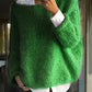 Farbiger pullover mit rundhalsausschnitt