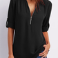 Adeline – chiffonbluse mit reibverschluss
