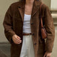Monika – klassischer wildlederblazer