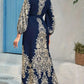 Mila – kleid mit ethnischem blumendruck und rundhalsausschnitt