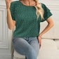 Samantha – bluse mit rüschenbesatz und rundhalsausschnitt für damen