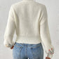 Leyla - strickpullover mit blumenstickerei