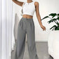 Avery – lässige, einfarbige hose mit weitem bein