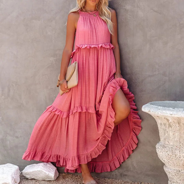Mia - marineblaues maxikleid