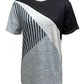 Esmeralda – geometrisches t-shirt mit rundhalsausschnitt