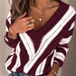 Grace – gestreifter pullover mit v-ausschnitt