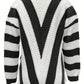 Grace – gestreifter pullover mit v-ausschnitt