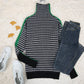 Isabelle moreau | turtle-neck gemusterter pullover