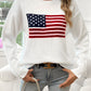 Livia – pullover mit rundhalsausschnitt und amerikanischer flagge
