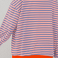 Lässig gestreiftes damen-sweatshirt mit kontrastierenden Akzenten