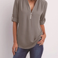 Adeline – chiffonbluse mit reibverschluss