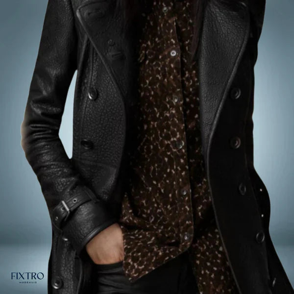 Modern - lange lederjacke