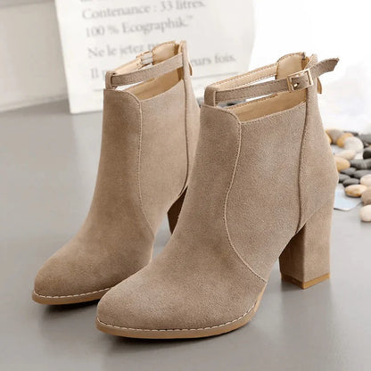 Stiefeletten mit hohem blockabsatz für damen