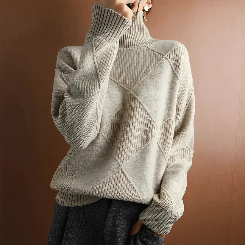Valentina - pullover mit hohem kragen