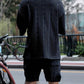 Andrew – set aus bequem sitzendem strickoberteil mit v-ausschnitt und passenden shorts