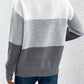 Natalie – farbblock-langarmpullover mit rundhalsausschnitt