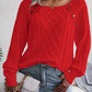 Natalie – lässiger pullover mit rundhalsausschnitt