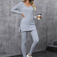 Evelyn – stylisches langarm-t-shirt und hosen-outfit