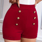 Olivia – shorts mit hohem bund und knopfdekor